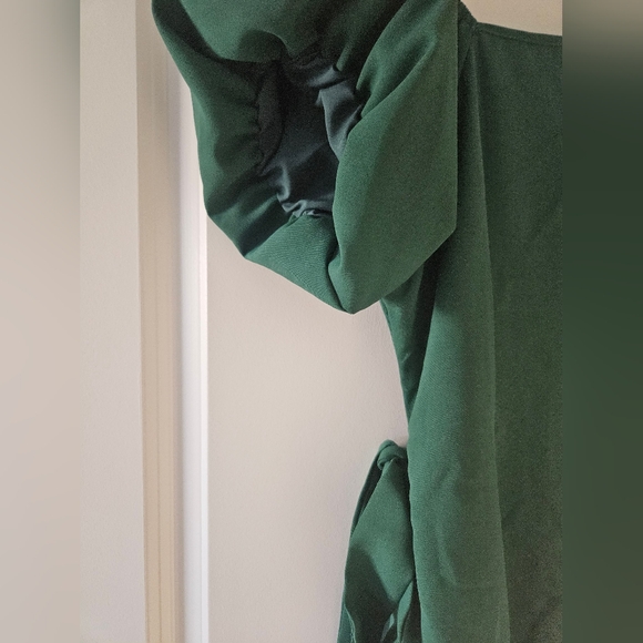 Wrap Mini Dress with Bell Sleeves - Picture 3 of 5